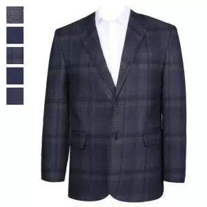 [리빌모아]남자 국산 중년 패턴 정장 콤비 자켓 SB-COA-LV60-진곤색체크-R