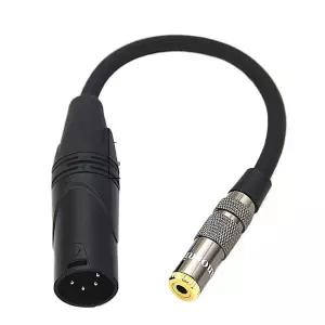 perdnmkg 남성용 4핀 밸런스 to 3.5mm 여성용 오디오 케이블 DAC 스테이지 4 코어 XLR 헤드폰 어댑터 4PXLR