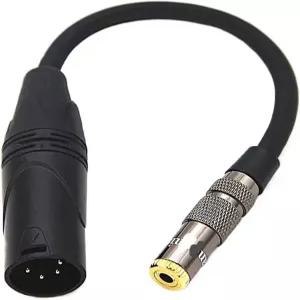 COKYIS 남성용 4핀 XLR 밸런스 to 3.5mm 여성용 오디오 케이블 DAC 스테이지 4 코어 헤드폰 어댑터 4PXLR