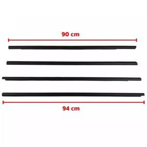 Toyota Land Cruiser Prado LC95 1996-2002 용 4PCS 외부 창 고무 Weatherstrip 방수 압력 씰 몰딩 트림