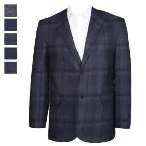 [리빌모아]남자 국산 중년 패턴 정장 콤비 자켓 SB-COA-LV60-진곤색체크-R