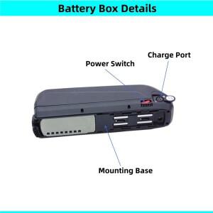 큰Hailong 1-2 상어 Ebike 배터리 상자 케이스 24V 36V 다운 튜브 하우징 홀더 브래킷 장착