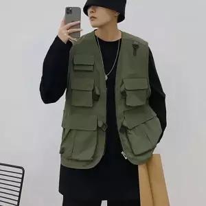 남자 캐주얼 스포티 시티보이 패션 포켓 베스트 조끼