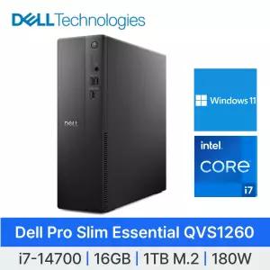 [델] 프로 슬림 에센셜 QVS1260 (i7-14700/16GB/1TB SSD/윈도우11프로/318W/ AS3년) 기업용 사무용 브랜드 컴퓨터 PC 데스크탑 본체