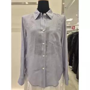한정수량 SISLEY 시슬리 SAWSF3631 카라넥 포켓 자수 린넨 셔츠 2853804