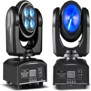 100W LED 무빙 헤드 DJ 라이트 2면 워시 빔 이펙트 스테이지 RGBW 4-in-1 DMX 사운드 액티브 파티 디스코