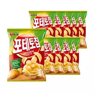 농심 포테토칩 오리지널 감자칩 60g 10개 -