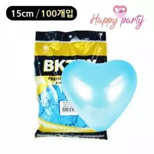 [제이큐]하트풍선 15cm 100개입 라이트블루 장식 파티 소품 생일 웨딩 웨딩촬