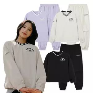 [롯데백화점]디스커버리익스페디션 DKAZ21054 키즈 우븐 그래픽 맨투맨 세트