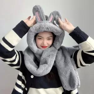 PL 어반 머플러 큐트레빗 일체형 후드 그레이 No6 집들이선물 선물용품 38587