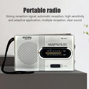 BC-R21 미니 라디오 AM FM 배터리로 작동되는 휴대용  수신 걷기 홈 사운드 박스 실행을 위해 가장 오래 지