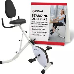 FitDesk 스탠딩 운동용 자전거 데스크 3.0 높이 조절 가능한 실내 사이클링 트레이너 노트북 트레이 포함