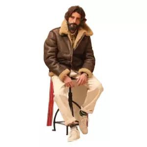 양가죽 데일리룩 무스탕 트렌디 톰하디 패션 자켓 겨울재킷 남성 항공점퍼