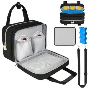 Momcozy M5/S12 Pro Elvie Medela 펌프와 호환되는 쿨러 수납 공간이 있는 착용형 유축기 가방