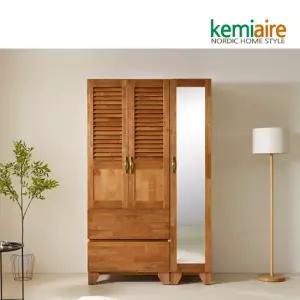 비엘라 하프갤러리 고무나무원목 1200 옷장세트 KFR-607