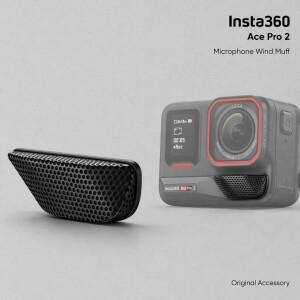 인스타360 호환 Ace Pro 2용 2PCS 마이크 윈드 머프 탈착식 윈드실드 커버 어쿠스틱 폼 메탈 메쉬 액세서리