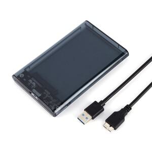 투명 HDD 케이스 캐디 박스 인클로저 2.5 SSD SATA-USB 3.0 Type-C 3.1 어댑터 외장형 하드 드라이브