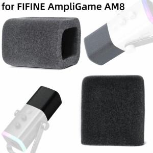 1개 교체용 마이크 윈드스크린 커버 플로킹 스폰지 폼 방풍 머프 소음 감소용 FIFINE liGame AM8