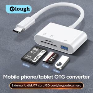 3-in-1 카드 리더 어댑터  C-SD TF 메모리 USB C OTG 변환기 화웨이 호환 삼성 호환 Xiomi 전화 태블릿