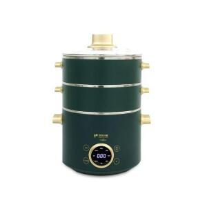 키친아트 3in1 멀티쿠커 KA-G2534 2단 전기찜기 스테인레스 전기냄비 그린