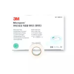 3M 1530-0 마이크로포 테이프(화이트) 1.27cm 1박스 24개