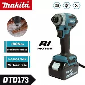 2025 마키타 DTD173 블루 18V 브러시리스 리튬이온 임팩트 드라이버 전동 공구 다기능 공구 드릴 비트 전동