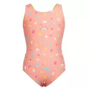 [레노마수영복]여아 드로잉 프린트 X백 수영복 코랄 RN-GF2F802-CR