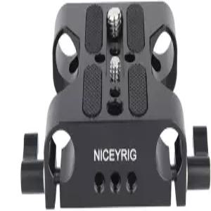 DSLR 리그 지원 시스템을 위한 15mm 로드 레일 클램프가 장착된 NICEYRIG 다목적 카메라 베이스 플레이트