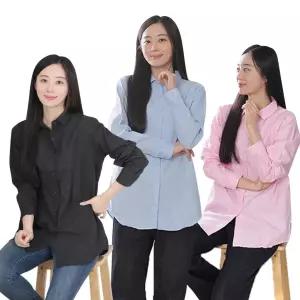 여성 무지 롱 남방 셔츠 국내생산 빅사이즈 루즈핏