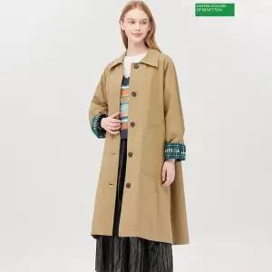 [베네통]체크 블록 트렌치 코트 BACTA1641_P435475982