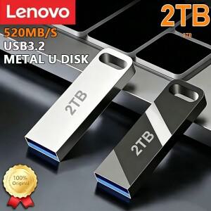 레노버 메탈 메모리 스틱 USB 플래시 드라이브 어댑터 3.0 256GB 512GB 고속 미니 U 디스크 1TB 2TB