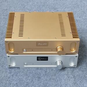 BRZHIFI 파워 앰프용 더블 라디에이터 알루미늄 케이스, HD1969