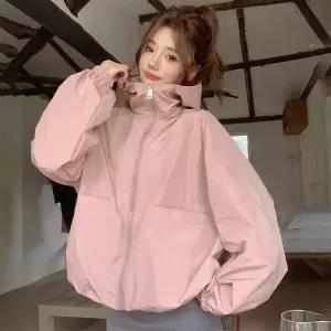 은창]후드 매쉬 안감 러블리 아노락 바람막이 집업 점퍼 잠바 여름 자켓 비치 수영복 봄 가을 아우터 여