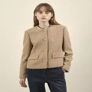 [올리비아로렌]VOCFU4W9211 라운드넥 펜시 자켓