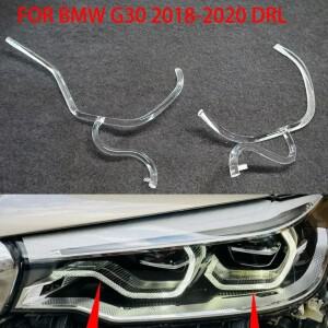 고품질 LED 헤드 라이트 바 DRL 튜브 아크릴 라인 BMW호환 5 시리즈 G30 G38 2018 2019 2020 용 하이 버전