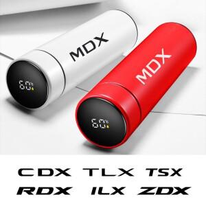 자동차 지능형 보온병 온도 디스플레이, Acura MDX TSX TL ILX RL 액세서리, 500ml