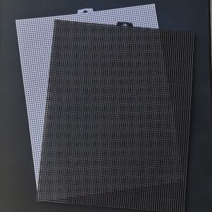 실용적인 플라스틱 크로스 스티치 캔버스 14 카운트 아이 메쉬 원단 DIY 손자수 공예 뜨개질 재료