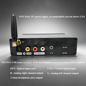 B200 듀얼 ES9039 블루투스 오디오 디코더 6.2 수신기 FET 톤 제어 회로는 QCC3095 LDAC 형식을 지원합니