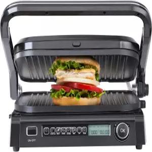 VEVOR 7 IN 1 전기 접촉 그릴 1800W 실내용 파니니 프레스 그리들 스테인리스 스틸 테판야키 논스틱 및