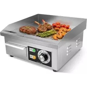 스테인리스 스틸 전기 그리들 실내용 평평한 상판 그릴 1700W 14.2 ×15.7 논스틱 표면 122°F 572°F 온도