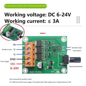 ·1개  DC 브러시리스 전동 제어 보드 CD 드라이브 팬용 6V/12V/24V 조절기 DIY 액세서리