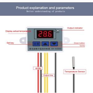 온도 조절기 10A 디지털 XH-W3002 스위치 12V 110-220V 오리지널 장비 제조