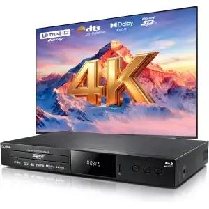 DpBlue 4K UHD 블루레이 DVD 플레이어 돌비 비전 애스토머스 HDR10 Twin HDMI AV Out 지역 A용 Blu-ray HD