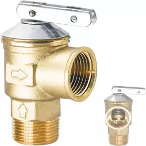 트라이싱거 150Psi 온도 및 압력 밸브 3/4 NPT 나사산 무연 구리 CSA 인증 온수 저장 탱크용 황동 감소