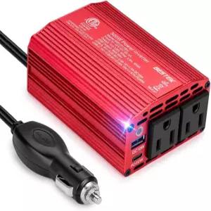 BESTEK 300W 파워 인버터 - DC 12V에서 110V AC 변환기 30W USB-C/18W 퀵 차지/노트북용 듀얼 차량 플러그