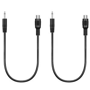 Bolvek 2 팩 3.5mm 1/8 TS 모노 남성 to 싱글 RCA 여성 잭 플러그 어댑터 커넥터 변환기 오디오 비디오