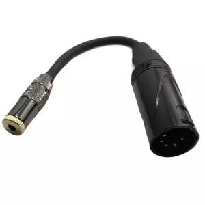 perdnmkg 남성용 5핀 밸런스 3.5mm 여성용 오디오 케이블 DAC 스테이지 XLR 헤드폰 어댑터