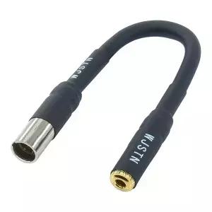 WJSTN 3핀 미니 XLR 수컷 to 3.5mm 암컷 TRS 스테레오 밸런스 어댑터 케이블