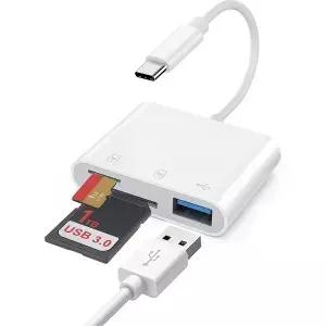 USB C SD 카드 리더 3-in-1 3.0 고속 메모리 어댑터 마이크로 SD/TF 안드로이드 휴대폰 태블릿 및 윈도우