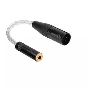 GOTOR 4핀 XLR to 3.5mm 어댑터 수컷 암컷 7N 은도금 구리 - 10CM 3극 호환